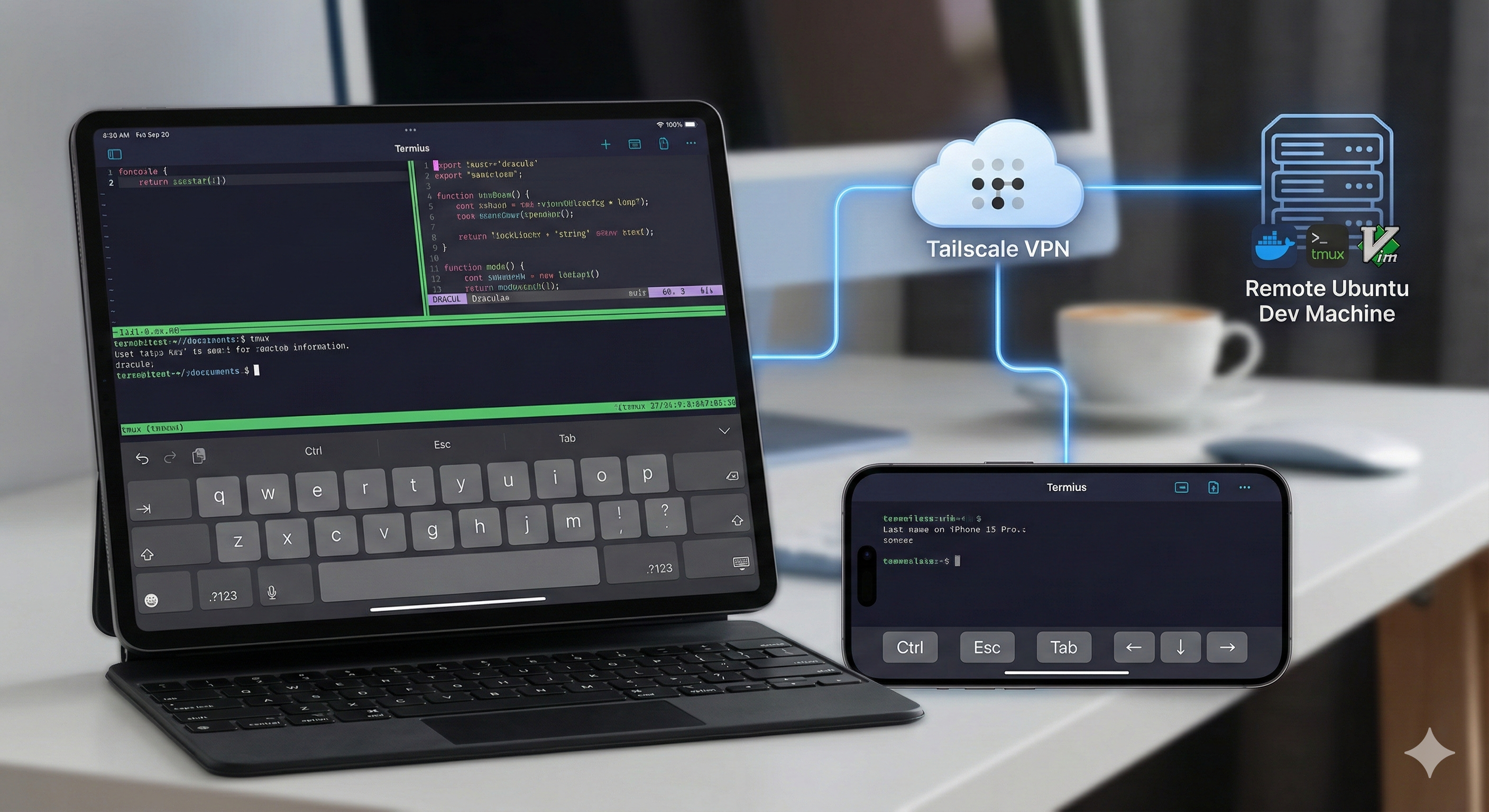 Claude Code on Your iPhone: Quick Remote Dev Setup with Termius + Tailscale